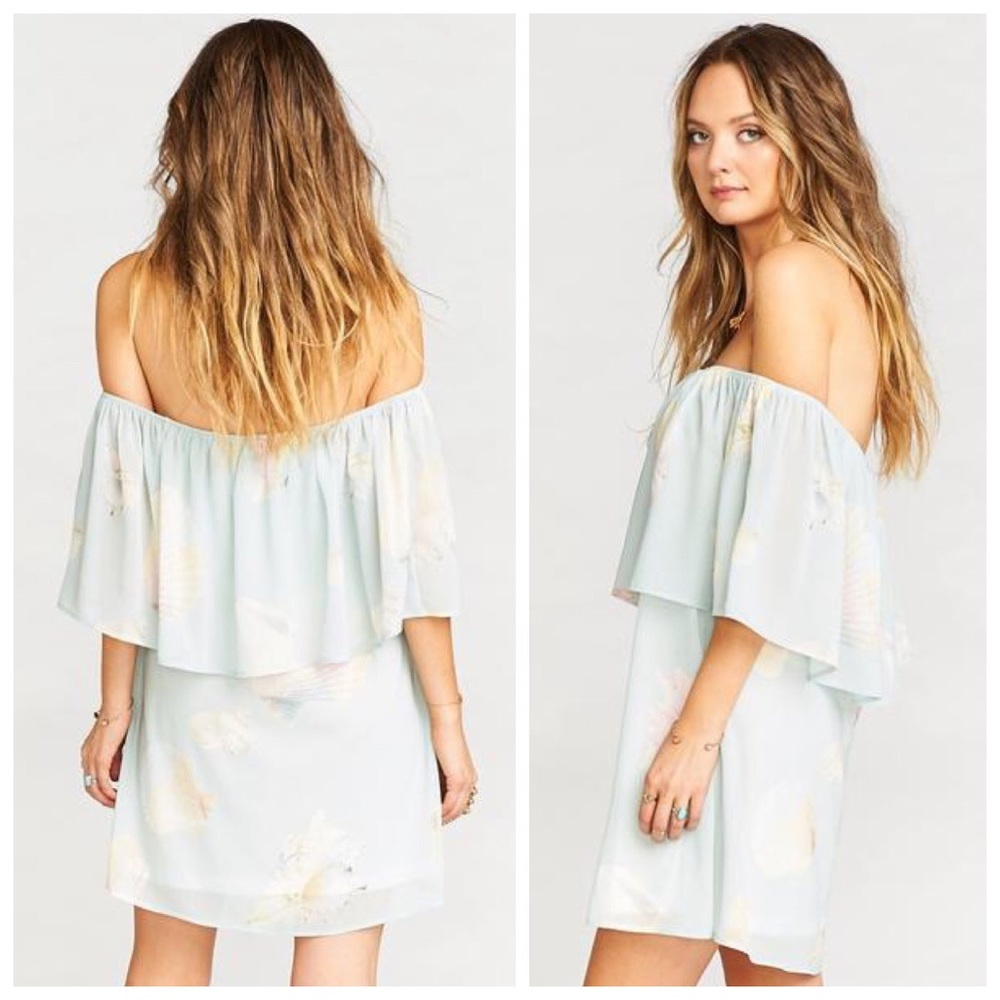 show me your mumu blue seashell dress - Picture 3 of 3